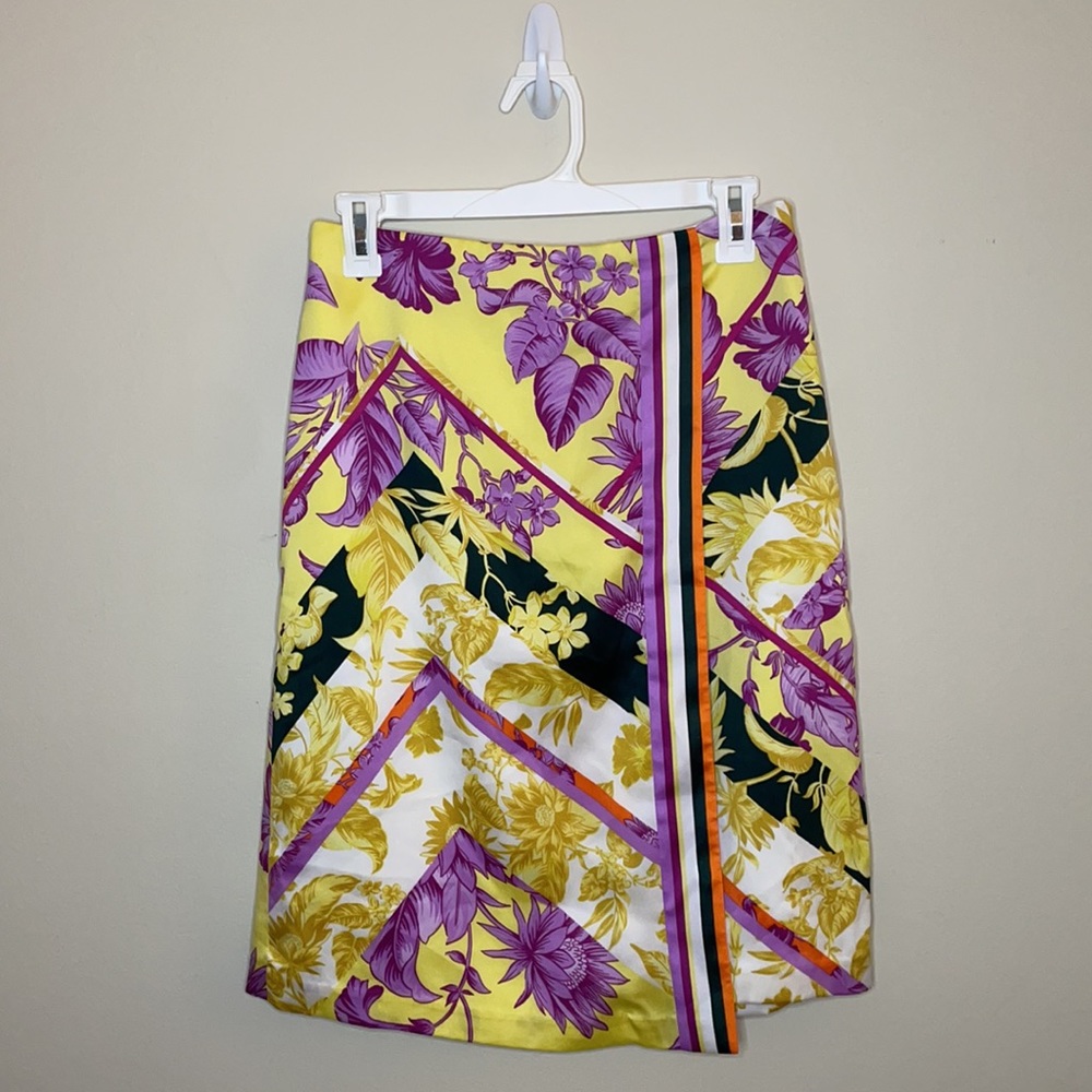 Ann Taylor Petite | Colorful Scarf Print Skirt